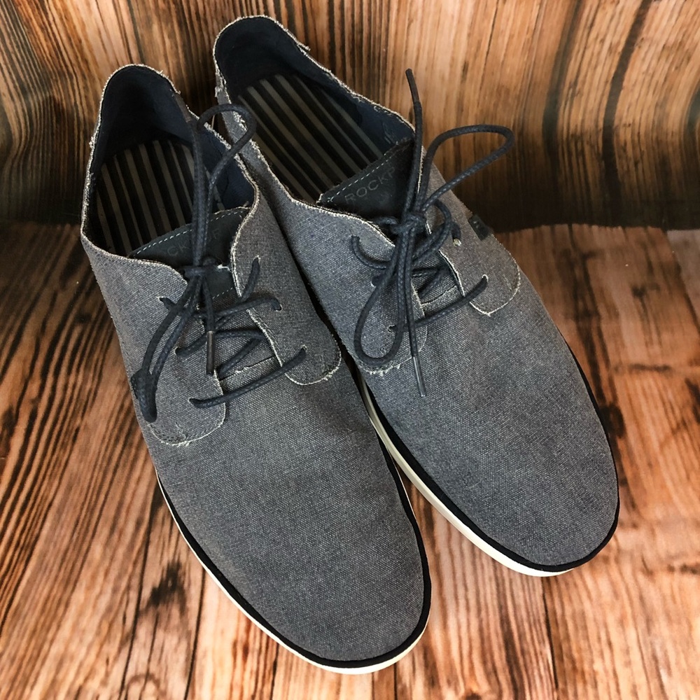 Rockport Mens Casual Shoes Austyn Canvas Lace Up Oxfords - Picture 2 of 11